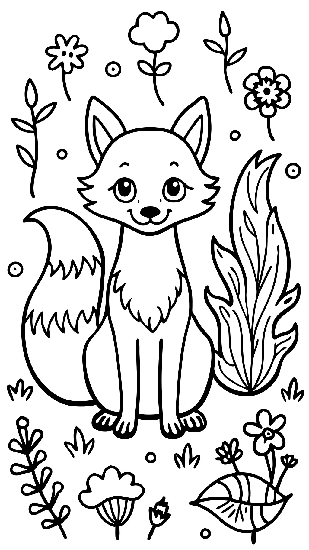 fox coloring page